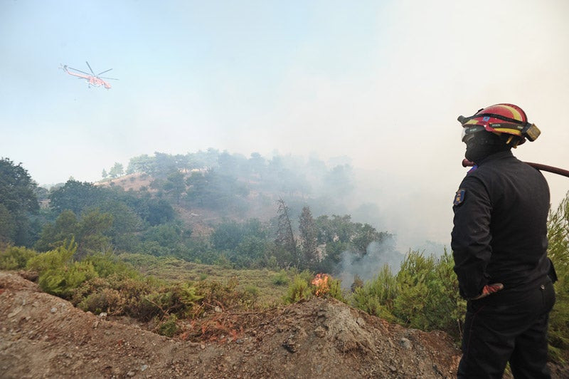 Ανεξέλεγκτη η φωτιά στο Βαρνάβα: Συνεχείς οι αναζωπυρώσεις – Δίνεται μάχη η πυρκαγιά να μην περάσει στο Γραμματικό (βίντεο)